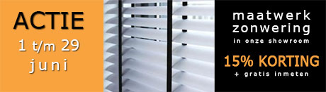 zonwering 15% korting