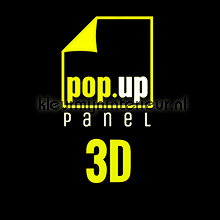 Stickers mureaux Pop up panel 3D