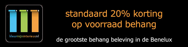 behang 20% korting