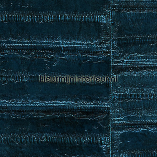 Anguille diep blauw wallcovering VP-424-09 animal skins Elitis