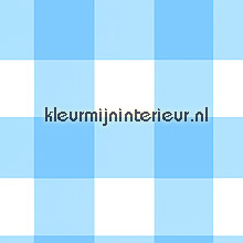 Grote blauwe ruit tapet Onszelf Baby OZ-7629