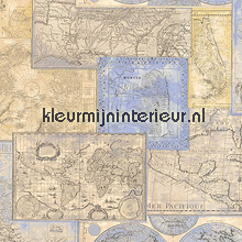 Werelkaart antique papier peint AS Creation Dekora Natur 6 6643-10
