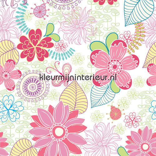 Delicate floral papel pintado 42070 Little Ones Noordwand