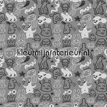 Doodles grey fotomurais Noordwand Little Ones 42037