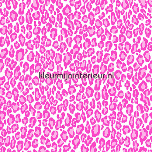 Waarschijnlijk platform haakje Panterprint roze 136809 wallcovering Love Esta Home