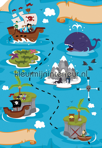 Treasure Map fotomurales OL13041 Olly Dutch Wallcoverings