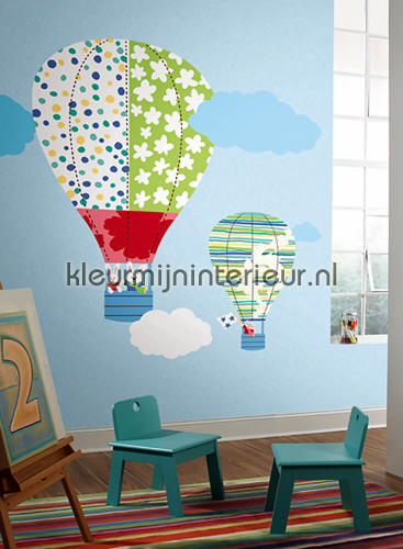 HOT AIR BALLOONS stickers interieurstickers RMK2035SLM Baby - Peuter York Wallcoverings