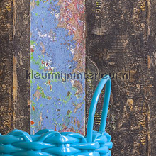 Sloophout blauw bruin fotomurales ML209 Wallpaper Queen Behang Expresse