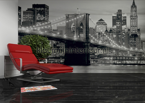 Brooklyn Bridge in zwart-wit fotobehang FTS 0199 AG Design