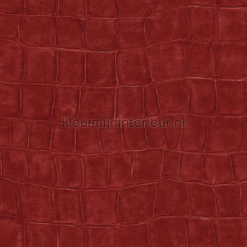 Anguille rood wallcovering VP-423-14 Anguille Big croco Galuchat Elitis