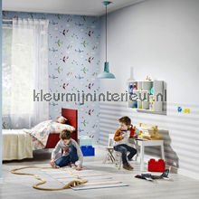 uni lichtblauw papel de parede 247442 Bambino XVII Rasch