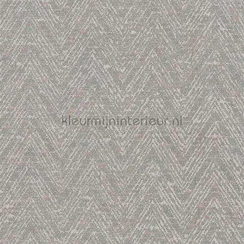 Woven chevron mint roze behang 219404 Trendy - Hip BN Wallcoverings