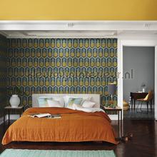 Ananas patroon behang 862140 Interieurvoorbeelden behang Rasch