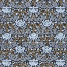 Belle epoque fox trot blue canard papel pintado Casadeco rayas 