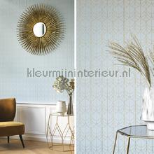 Belle epoque filament blue wallcovering Casadeco Vintage- Old wallpaper 