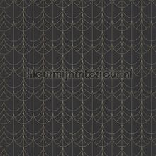 Belle epoque filament noir wallcovering Casadeco Vintage- Old wallpaper 