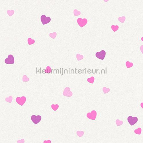 Vliegende hartjes wallcovering 35750-2 hearts AS Creation