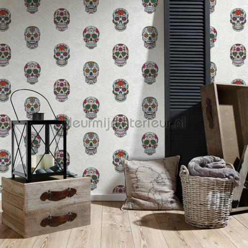 Sugar skulls behaang 35817-2 durskes AS Creation