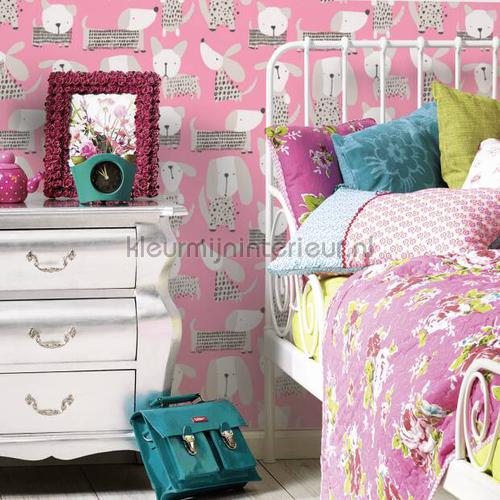 Allemaal hondjes wallcovering 36755-2 girls AS Creation