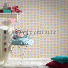 Pastel harten wallcovering 93566-2 Boys and Girls 6 AS Creation