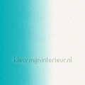 Dip dye strepen turquoise papier peint Esta home Cabana 140-148-607