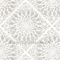 Geruit bloempatroon grijs papier peint Esta home Cabana 140-148-609