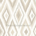 Azteken ruitpatroon lichtgrijs papier peint Esta home Cabana 140-148-628
