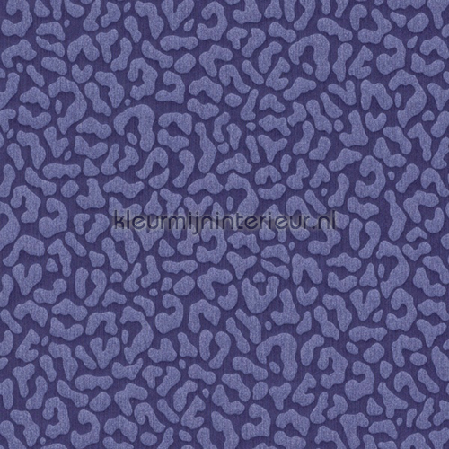 Panterprint op textiel kobat blauw papier peint 077451 Cassata Rasch