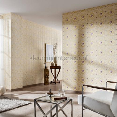 Ornamental bouquet wallcovering 343913 romantic AS Creation