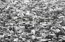Rajasthan - black & white fotobehang Dutch Wallcoverings City Love CL77B