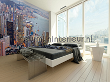 Hong Kong - black & white fotobehang CL91B City Love Dutch Wallcoverings