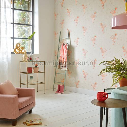 Zomerse flamingo tapet 362911 salg AS Creation