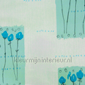 Metal abstract flower aqua papier peint Rodeka stress 