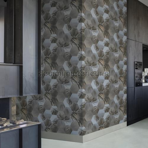 Edward van Vliet hexagon palms behang 219570 Interieurvoorbeelden behang BN Wallcoverings