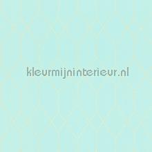 Lijnenspel diamant mint goud behang AS Creation behang 
