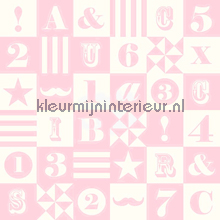 Cijfers en letters behang Esta for Kids meisjes 