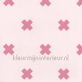 Kruisjes roze behang 67104-2 meisjes Kinderkamer