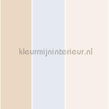 3 kleur streep beige blauw behang 303259 Favola Rasch