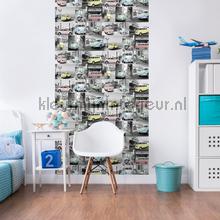 Pastel volkswagens behang 102563 aanbieding behang Dutch Wallcoverings