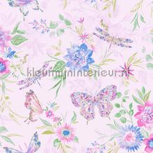 botanical Butterfly Pink behaang 90262 romantisch modern Dutch First Class