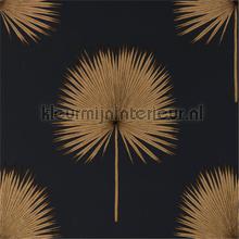 fan palm Charcoal Gold tapet 216639 Glasshouse Sanderson