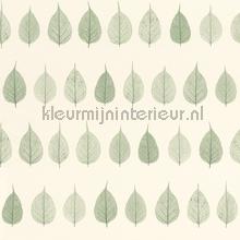 Blaadjes groen wallcovering Esta home Vintage- Old wallpaper 