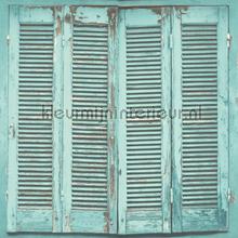 Shutter behang licht turquoise tapet Esta home Vintage Gamle 
