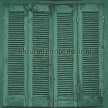 Shutter behang diepgroen tapet Esta home Vintage Gamle 