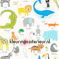 Animal Magic white behang 120467 kinderkamer