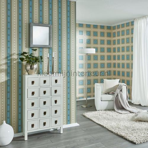 Strepen met lelie wallcovering 335425 Hermitage 10 AS Creation