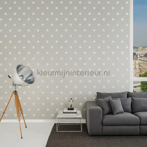 Glanzend witte sterren tapeten 325214 High Rise AS Creation