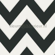 Zig zag lijnen zwart wit papel pintado AS Creation High Rise 939431