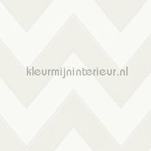 Zig zag lijnen lichtbeige wit papel pintado AS Creation High Rise 939434