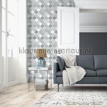 Patchwork golftegels behang Dutch Wallcoverings behang 